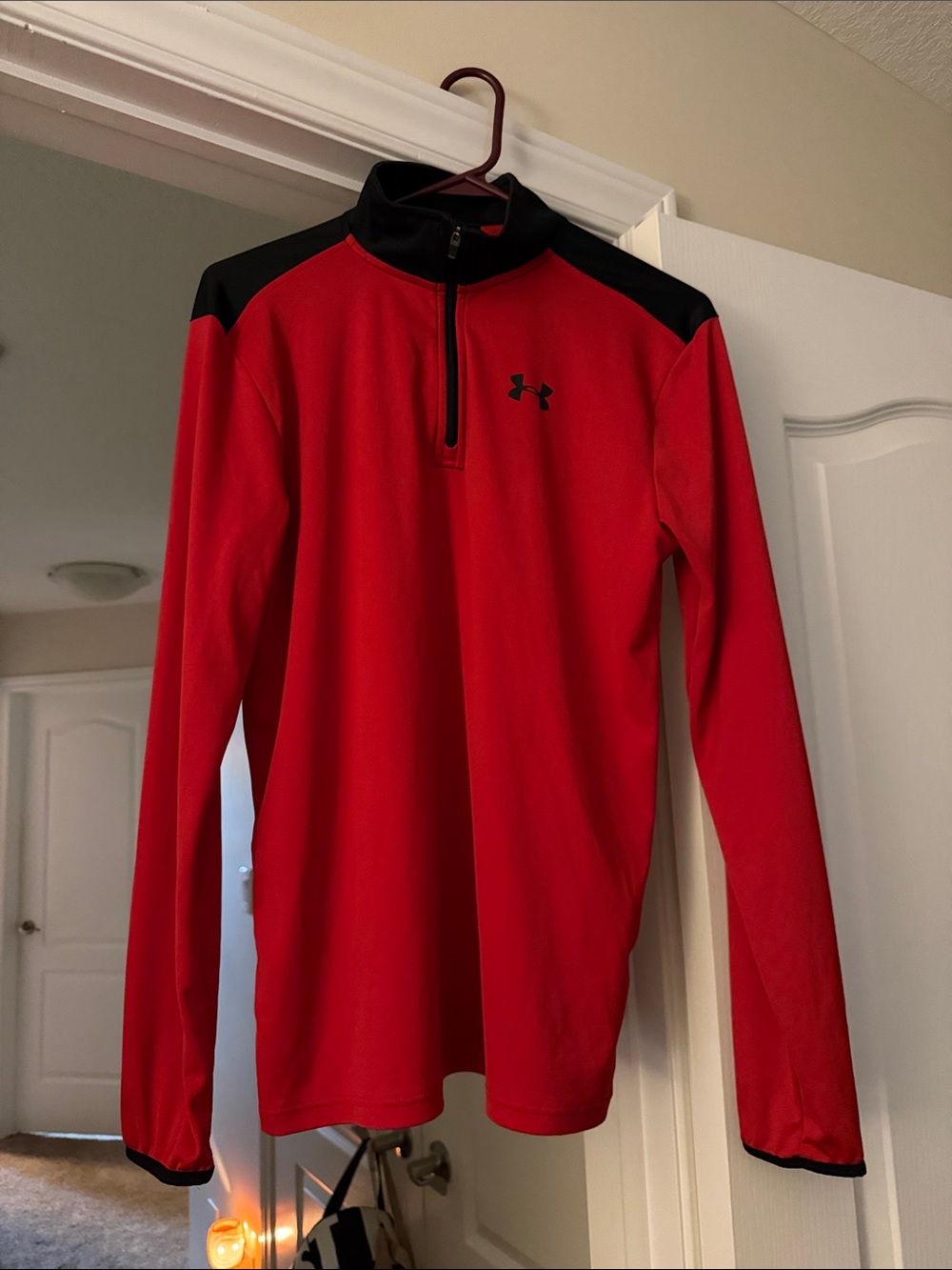 Under Armour Red and Black 1/4 Zip
